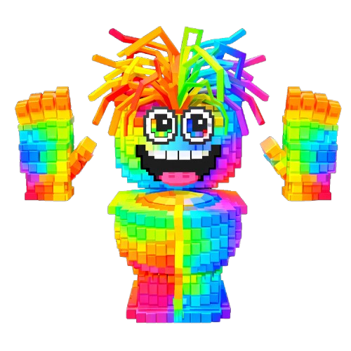 Rainbow Spaghetti Tualetti