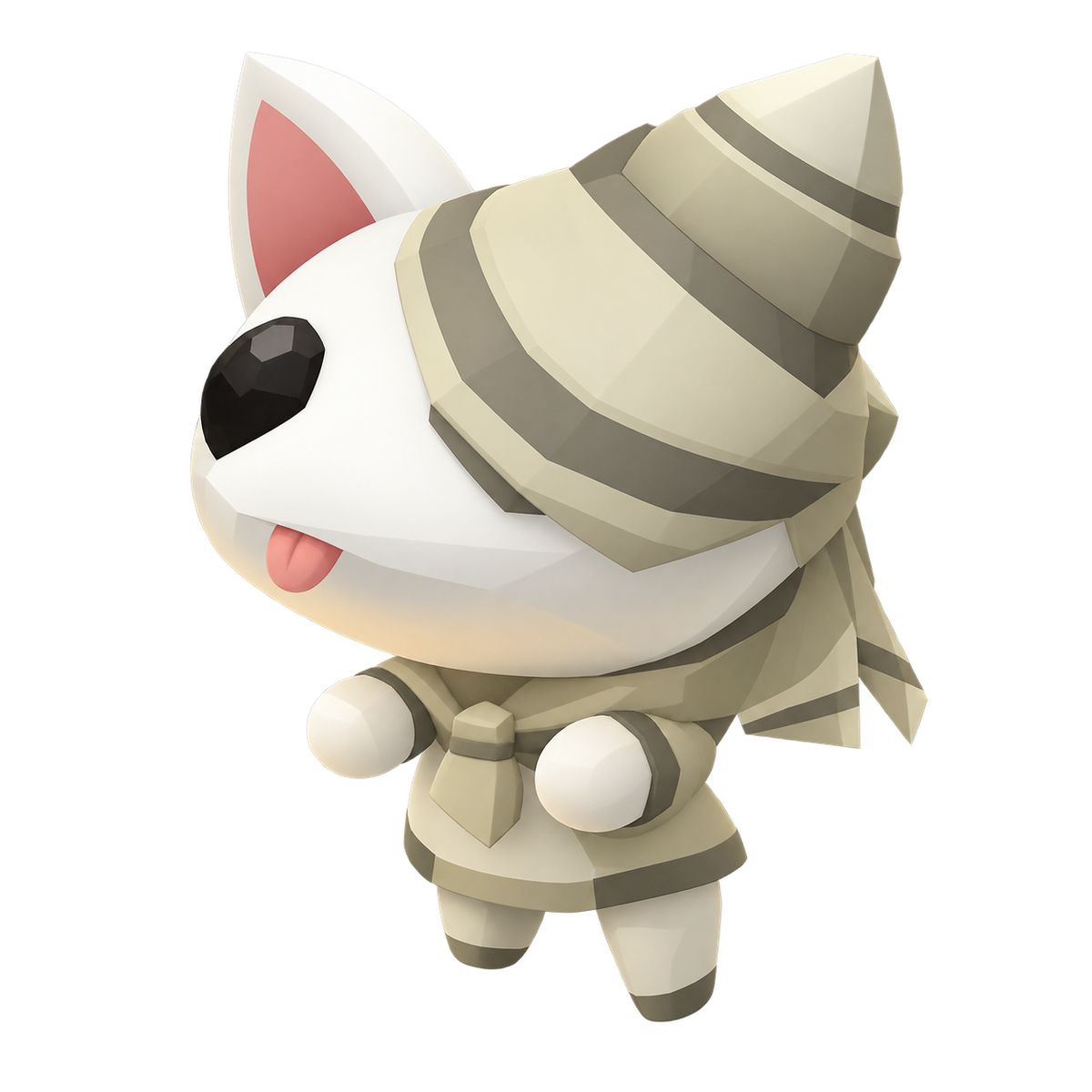 Halloween White Mummy Cat